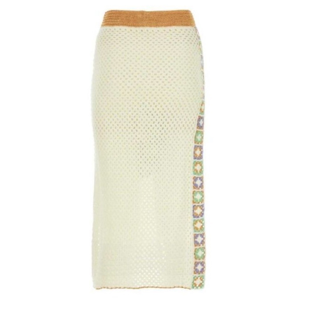 MY BEACHY SIDE Maxi Crochet Skirt  SS23CS14 ECR Resort‎ Wear Beach Walking  NWT